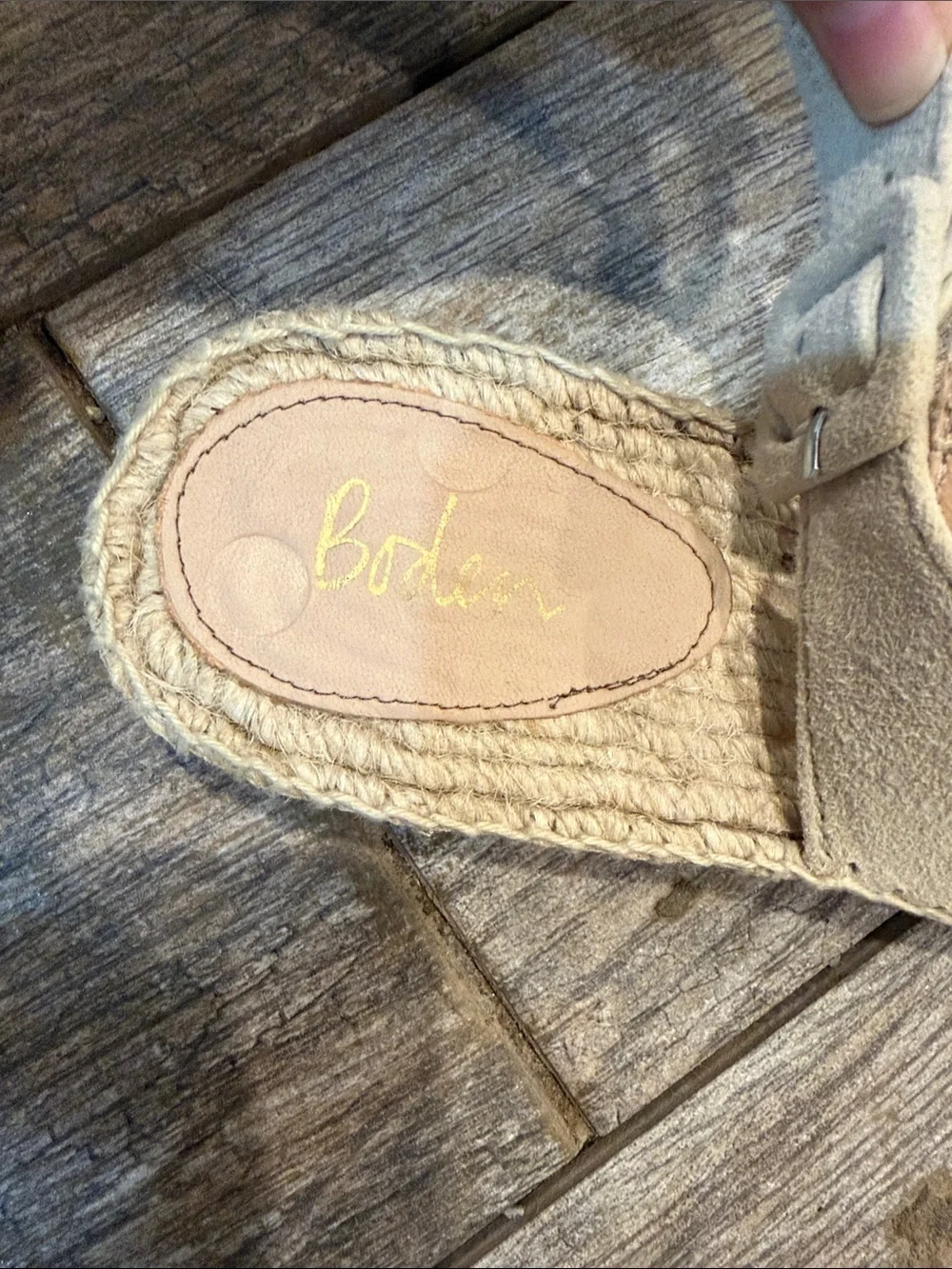 Boden Women’s Cream Espadrille Slingback Flats size 39 US 8